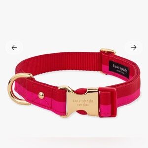 Kate Spade Red and Pink Dog Collar
